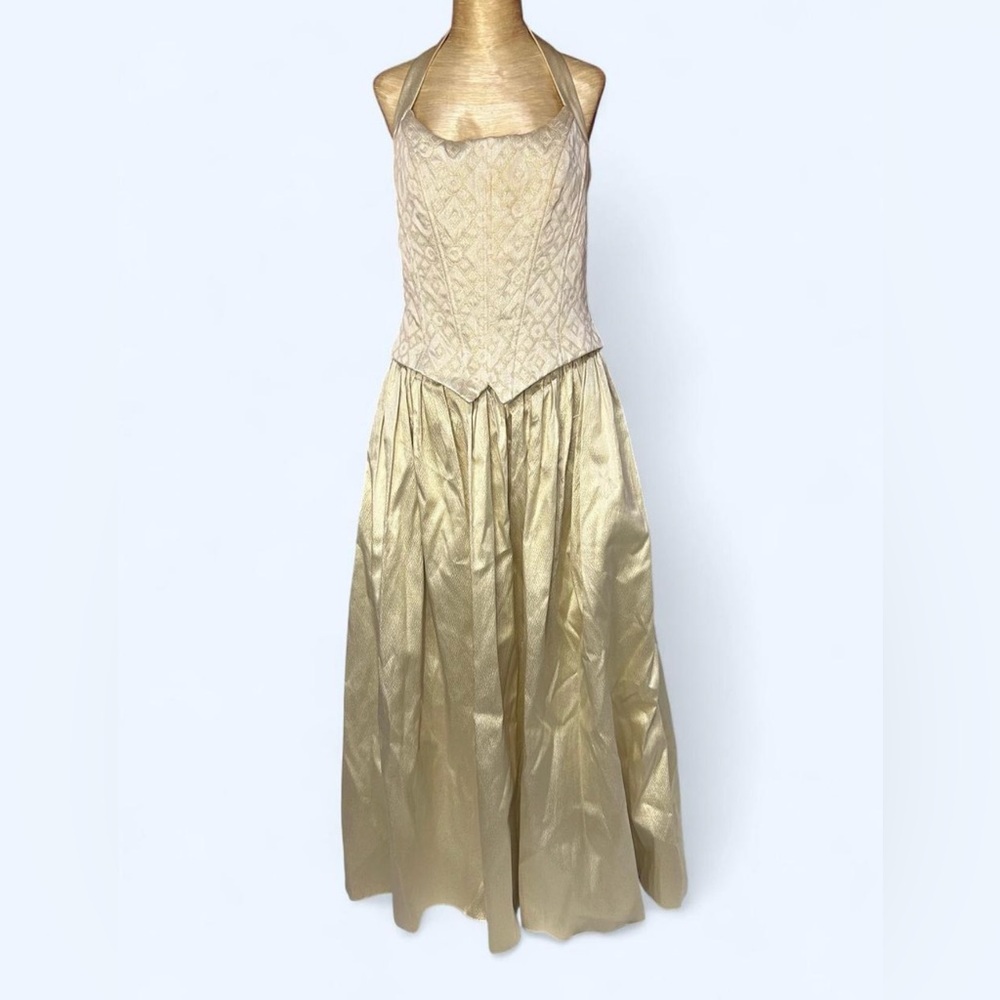 Vintage gold gunne sax Jessica McClintock gown